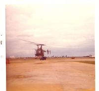 HH-43 over pad at Udorn, Thailand 1972
