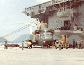 H-53 on dock, Marshall Bottoms photo.1