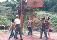 playing with deaf kids at Cavitie
